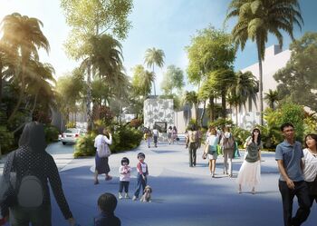 Het concept voor de transformatie van Tainan centrum, Taiwan, door MVRDV. ©APLUS CG