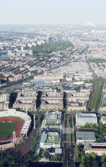 Voorstelling van het gebied ‘The Olympic Amsterdam’. Copyright: Wax