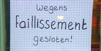 Recordaantal faillissementen in eerste helft van 2013