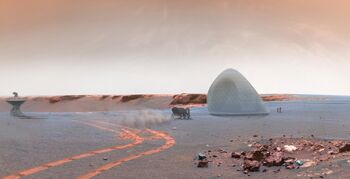 Huizen bouwen  op Mars met 3D-print beton