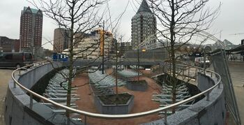 Nieuwe verdiepte fietsenstalling bij Rotterdam Blaak