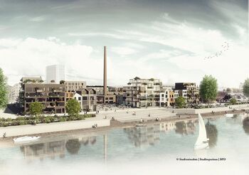 Hippe stadswijk verrijst op terrein zuivelfabriek