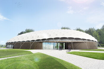 Bevrijdingsmuseum in de vorm van een parachute