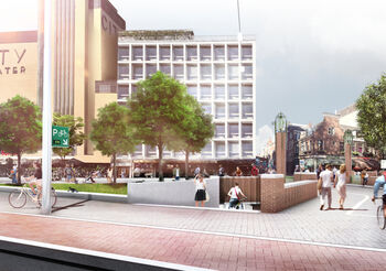 Start bouw ondergrondse fietsenstalling Kleine-Gartmanplantsoen Amsterdam