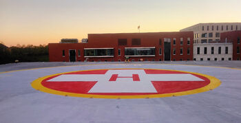 Duurzame markeringen voor helikopterplatform UZL