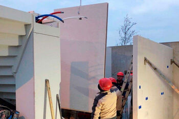 Voorzet- en biobased scheidingswanden met kern van vlas
