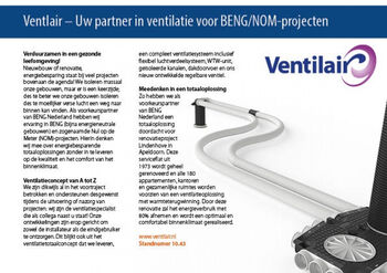 Ventilair, partner in ventilatie voor BENG/NOM-projecten