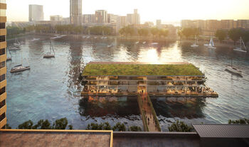 Ontwerp voor drijvend kantoor Rijnhaven definitief