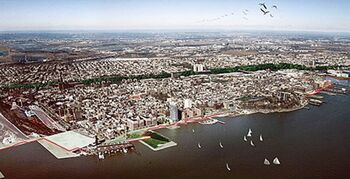 Plan OMA/Royal HaskoningDHV voor Sandy-getroffen steden