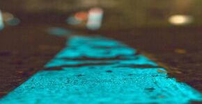 Glow-in-the-dark fietspad in Kralingse Bos