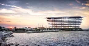 Kantoorgebouw door Foster + Partners op unieke waterrijke locatie