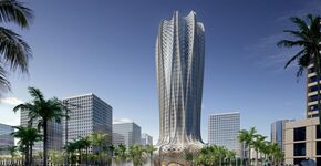 Duurzame woontoren als woestijnhyacint door Zaha Hadid Architects