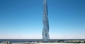 Deze wolkenkrabber draait de hele dag rondjes