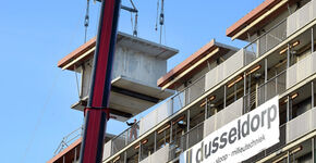 Uitgehesen delen van flat hergebruikt voor expogebouw