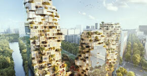 Valley aan de Zuidas  kleine stad in het groen