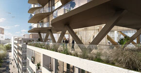 Spectaculaire buitenruimte rondom woontoren Scheepmakershaven